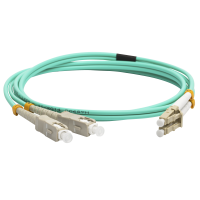 LANMASTER LAN-2LC-2SC/OM3-1.0 Патч-корд оптический, дуплексный, LC/PC-SC/PC, OM3, LSZH, 1.0 м