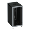 SYSMATRIX SL 6027.912 Шкаф напольный телекоммуникационный 19", 27U 600х1000 мм, передняя дверь с обзорным стеклом, съемные боковые панели с замками, корпус с перфорацией, кабельные вводы в крыше и основании, IP20, нагрузка до 800 кг, черный (RAL9004)