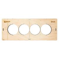 EKF sh-d68-4 Шаблон для подрозетников c 4 отв. диам. 68 мм Expert