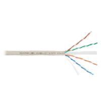 NIKOMAX NMC 4140L-IY Кабель U/UTP 4 пары, Кат.6 (Класс E), тест по ISO/IEC, 250МГц, одножильный, BC (чистая медь), 23AWG (0,55мм), полимерный материал нг(А)-LSLTx, внутренний, светло-серый, 305м
