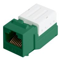 NIKOMAX NMC-KJUD2-FT-GN Модуль-вставка типа Keystone, Кат.5е (Класс D), 100МГц, RJ45/8P8C, FT-TOOL/110/KRONE, T568A/B, неэкранированный, зеленый - гарантия: 5 лет расширенная / 25 лет системная
