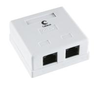 Cabeus WS-8P8C-Cat.5e-2 Розетка компьютерная RJ-45, категория 5e, двойная, внешняя, Krone type