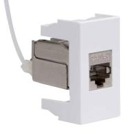 ДКС 45078 Ком.роз. RJ45 кат.6A (8P8C, Hyperline, Dual IDC: 110&Krone)Viva, белая, 1мод