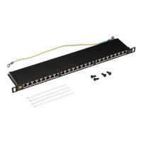 LANMASTER LAN-PPC24S6A Патч-панель компактная 24 порта, STP, кат. 6A, 0.5U