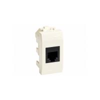 ДКС 75647S Компьютерная розетка RJ-45, кат.5E (экранированная, разъем AMP), слон. кость, 1мод.