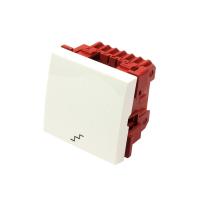 LANMASTER LAN-EC45x45-S1S-WH Переключатель одноклавишный, значок "лестница", Mosaic 45х45, белый