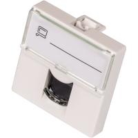 LANMASTER LAN-SIP-23U6-WH Вставка Mosaic 45x45, RJ-45 UTP, кат.6, со шторкой и увеличенным окном маркировки, белая