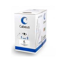 Cabeus FTP-4P-Cat.5e-SOLID-LSZH-GY Кабель витая пара экранированная FTP (F/UTP), категория 5e, 4 пары (24 AWG), одножильный, серый, экран - фольга, LSZH, нг(А)-HF, (305 м)