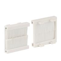 LANMASTER LAN-SIP-23BR-WH Вставка с белым щеточным вводом, 45х45