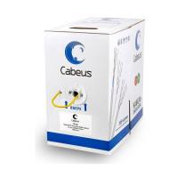 Cabeus FTP-4P-Cat.5e-SOLID-LSZH-YL Кабель витая пара экранированная FTP (F/UTP), категория 5e, 4 пары (24 AWG), одножильный, желтый, экран - фольга, LSZH, нг(А)-HF, (305 м)
