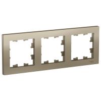 Systeme Electric ATN000503 AtlasDesign 3-постовая рамка, универсальная, шампань