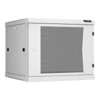 TLK TWC-096060-R-G-GY Настенный разборный шкаф TLK 19", 9U, стеклянная дверь, Ш600хВ503хГ600мм, 2 пары монтажных направляющих, серый