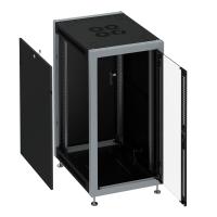 SYSMATRIX SL 6837.912 Шкаф напольный телекоммуникационный 19", 37U 600х800 мм, передняя дверь с обзорным стеклом, съемные боковые панели с замками, корпус с перфорацией, кабельные вводы в крыше и основании, IP20, нагрузка до 800 кг, черный (RAL9004)