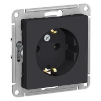 Systeme Electric ATN001043 AtlasDesign Розетка с заземлением, 16А, механизм, карбон