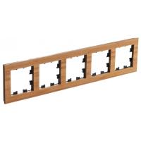Systeme Electric ATN353205 AtlasDesign Nature 5-постовая рамка, дерево бамбук