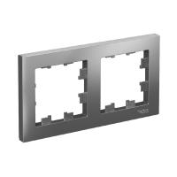 Systeme Electric ATN000902 AtlasDesign Рамка двухпостовая сталь Systeme Electric ATN000902 AtlasDesign Рамка двухпостовая сталь