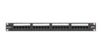 NIKOMAX NMC-RP24UE2-1U-BK Коммутационная панель 19", 1U, 24 порта, Кат.6 (Класс E), 250МГц, RJ45/8P8C, 110/KRONE, T568A/B, неэкранированная, с органайзером, черная