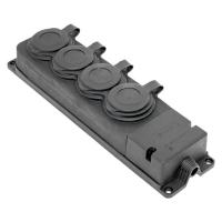 EKF RPS-020-16-230-44-r Роз. (колодка) четырехмест. с защит. крышками каучуковая 230В 2P+PE 16A IP44 PRO EKF RPS-020-16-230-44-r Роз. (колодка) четырехмест. с защит. крышками каучуковая 230В 2P+PE 16A IP44 PRO