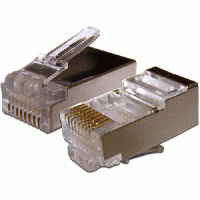 TWT TWT-PL45/S-8P8C-6T Коннектор RJ45 STP 8P8C, универсальный, для толстого кабеля, cat.6, 100 шт.