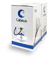 Cabeus UTP-4P-Cat.5e-SOLID-LSZH-BK Кабель витая пара UTP (U/UTP), категория 5e, 4 пары (24 AWG), одножильный, черный, LSZH, нг(А)-HF, (305 м)