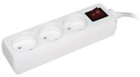 IEK WYP10-06-03-03-K-N Удлинитель У3К-выкл. 3 места 2P/3метра 2х0.75мм2 10А/250