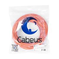 Cabeus FTP-4P-Cat.5e-SOLID-LSZH-25 Кабель витая пара экранированная FTP (F/UTP), категория 5e, 4 пары (24 AWG), одножильный, экран - фольга, LSZH, нг(А)-HF, оранжевый, (25 м)
