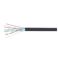Cabeus FTP-4P-Cat.5e-SOLID-ST-OUT Кабель витая пара экранированная FTP (F/UTP), категория 5e, 4 пары (24 AWG), одножильный, экран - фольга, для внешней прокладки (+75 C - -40 C), с металлическим тросом (305 м)