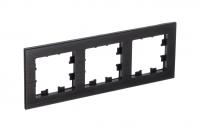 Systeme Electric ATN312303 AtlasDesign Nature 3-постовая рамка, металл оникс
