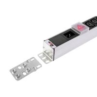 Rem R-16-16C13-12C19-V-1820 Вертикальный блок розеток Rem-16 с выкл., 16 IEC 60320 C13, 12 C19, вход C20 16A, алюм., 42-48U