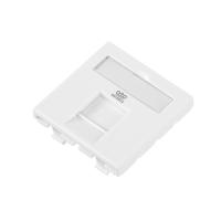 Datarex DR-513000 Адаптер 45х45 мм для модуля Keystone, 1 порт, шторка, белый