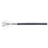Cabeus SFTP-4P-Cat.5e-SOLID-OUT-LSZH-UV Кабель витая пара экранированная SFTP (SF/UTP), категория 5e, 4 пары (24 AWG), одножильный, для внутренней и внешней прокладки (+75 C - -40 C), LSZH-UV (305 м)