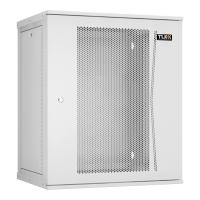 TLK TWI-156045-R-P-GY Настенный разборный шкаф 19", 15U, перфорированная дверь, Ш600хВ703хГ450мм, 1 пара монтажных направляющих, серый