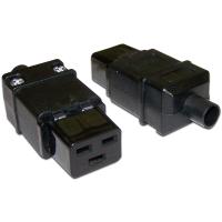 LANMASTER LAN-IEC-320-C19 Вилка IEC 60320 C19, 16A, 250V, разборная, черная