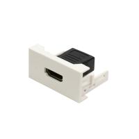 LANMASTER LAN-WA-LP-HD180CP-WH Вставка Mosaic 22.5x45 с прямым адаптером HDMI, мама-мама, белая