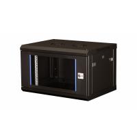 Datarex DR-631001 Шкаф 19 телекоммуникационный настенный, 6U 368x600x450 мм, дверь стекло, черный