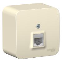 Systeme Electric BLNIA045002 Blanca открытой установки розетка компьютерная RJ45, кат.5E, изол.пл.,молочный