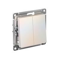 Systeme Electric ATN000451 AtlasDesign 2-клавишный выключатель, сх.5, 10АХ, механизм, жемчуг