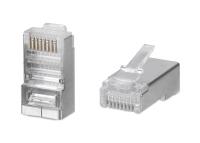 Cabeus 8P8C-SH-C6-FC Коннектор RJ-45 быстрой установки под витую пару, категория 6, экранированный, для многожильного кабеля, для проводников с толщиной по изоляции до 1,05 мм