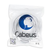 Cabeus FTP-4P-Cat.5e-SOLID-LSLTx-GY-20 Кабель витая пара экранированная FTP (F/UTP), категория 5e, 4 пары (24 AWG), одножильный, серый, экран - фольга, нг(А)-LSLTx, (20 м)