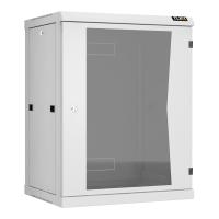 TLK TWC-156045-R-G-GY Настенный разборный шкаф TLK 19", 15U, стеклянная дверь, Ш600хВ770хГ450мм, 2 пары монтажных направляющих, серый