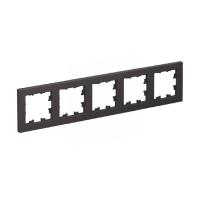 Systeme Electric ATN001405 AtlasDesign 5-постовая рамка, универсальная, базальт