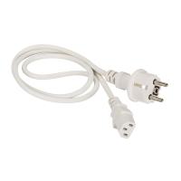LANMASTER LAN-PP13/SH-1.0-WH Шнур питания C13-Schuko (прямая вилка), 3х0.75, 220В, 10А, белый, 1 метр
