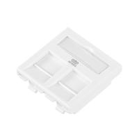 Datarex DR-513100 Адаптер 45х45 мм для модуля Keystone, 2 порта, шторки, белый