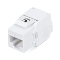 Cabeus KJ-RJ45-Cat.6A-180-Toolless Вставка Keystone Jack RJ-45(8P8C), 180 градусов, категория 6A, без инструмента Toolless, белая