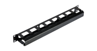 NIKOMAX NMC-OK580C-1U-BK Кабельный органайзер 19", 1U, глубина колец 58мм, металлический, с  крышкой, черный