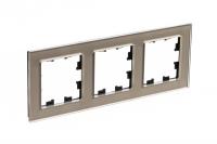 Systeme Electric ATN320503 AtlasDesign Nature 3-постовая рамка, органическое стекло, шампань