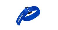 NIKOMAX NMC-CTV290-20-HB-BL-10 Стяжка-липучка с жесткой пряжкой, 290х20мм, для пучков до 70мм, синяя, уп-ка 10шт.