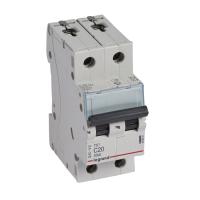 LEGRAND 403931 Автоматический выключатель TX3 6000, 10 кА, тип характеристики C, 2П, 230/400 В~, 20А