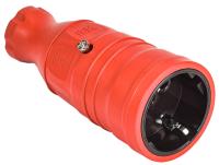 IEK OM-KR20-16-20-P1-00-K04 OMEGA Розетка переносная РБп14-1-0м IP20 красная