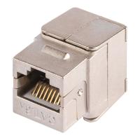 NIKOMAX NMC-KJSA2-ET-MT Модуль-вставка типа Keystone Essential Line, Кат.6a (Класс Ea), 500МГц, RJ45/8P8C, самозажимной, T568A/B, 180 градусов, полный экран, металлик